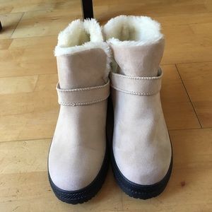 Fake Fur Slip on Ankle Booties
